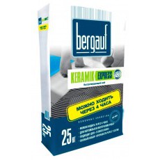 Клей для плитки и керамогранита Бергауф Керамик Экспресс (Bergauf Keramik Express) быстротвердеющий, 25кг