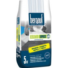 Клей для плитки и керамогранита Бергауф Керамик Экспресс (Bergauf Keramik Express) быстротвердеющий, 5кг