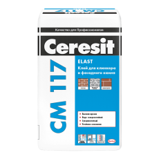 Эластичный клей для плитки и керамогранита Церезит СМ117 (Ceresit CM117) водо- и морозостойкий, 25кг