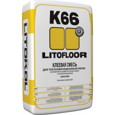 Клей для плитки и керамогранита Литофлур К66 (Litofloor K66) по неровным основаниям, 25кг
