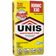 Клей для плитки и керамогранита Юнис XXI (Unix XXI), 25кг