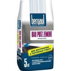 Штукатурка Бергауф Бау Путц Цемент (Bergauf Bau Putz Zement) водо- и морозостойкая, 5кг