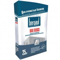 Штукатурка-шпаклевка Бергауф Бау Блок (Bergauf Bau Block) для ремонта и выравнивания ячеистых блоков, 25кг