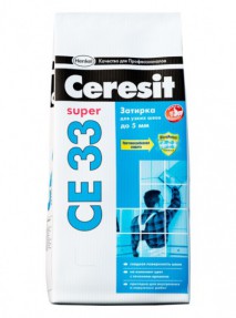 Затирка Церезит CE33 Супер (Ceresit CE33 Super) №58 (темно-коричневый) для швов 2-5мм, 2кг