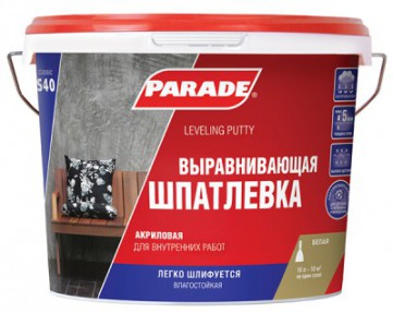Шпаклевка акриловая Парад S40 выравнивающая, 1,5кг