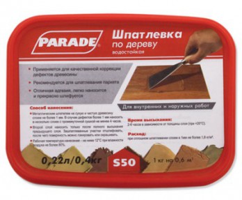 Шпаклевка по дереву Парад (Parade) S50 орех, 0,4кг