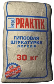 Гипсовая штукатурка легкая Бергауф Практик (Bergauf Praktik), 30кг