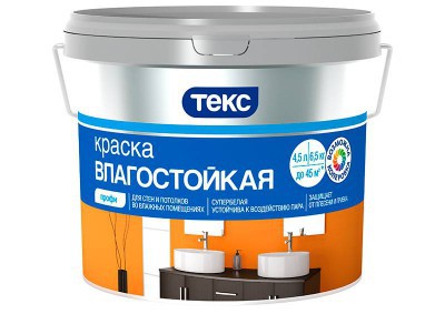 Краска Влагостойкая ПРОФИ A 4,5л ТЕКС супербелая (1шт/уп)