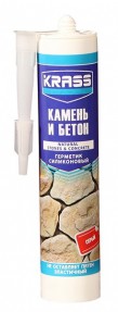 Герметик для бетона и камня силиконовый бесцветный 300мл KRASS (картридж) (12шт/уп, 1728шт/пал)