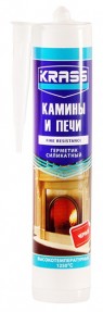 Герметик для каминов и печей 300мл силикатный черный КРАСС (KRASS) до 1250гр