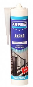 Герметик КРАСС (KRASS) акриловый белый (картридж), 300мл (12шт/уп, 1440шт/пал)