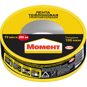 Лента уплотнительная тефлоновая 12м ФУМ Момент (400шт/упак)
