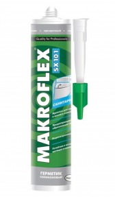 Герметик Макрофлекс SX101 (Makroflex SX101) санитарный силиконовый прозрачный (картридж), 290мл