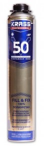 Пена монтажная KRASS Professional V50 пистолетная, 750мл