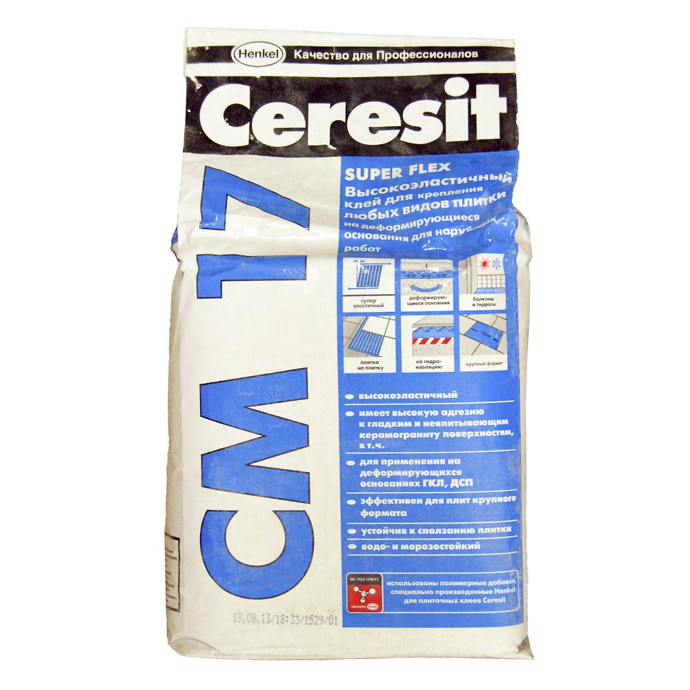  клей для плитки Церезит СМ17 Супер Флекс (Ceresit CM17 .