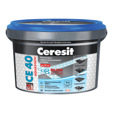 Затирка Церезит CE40 Аквастатик (Ceresit CE40 Aquastatic) эластичная водоотталкивающая №82 (голубой) для швов 1-10мм, 2кг