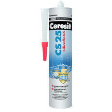 Затирка-герметик Церезит (Ceresit) CS25 №07 (серый) силиконовая, 280мл