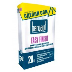 Шпаклевка цементная Бергауф Изи Финиш для внутренних и наружных работ (Bergauf Easy Finish) белая, 20кг