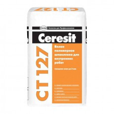 Шпаклевка Церезит СТ127 (Ceresit CT127) полимерная для внутренних работ белая, 25кг