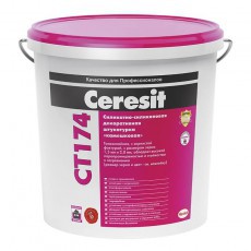 Штукатурка Церезит (Ceresit) СТ174 силикатно-силиконовая, камешковая 2,0мм D, 25кг