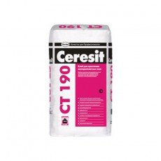 Штукатурно-клеевая смесь Церезит СТ190 (Ceresit CT190) для минераловатных плит, 25кг