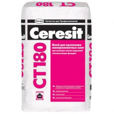 Клей Церезит СТ180 (Ceresit CT180) для монтажа плит минерального утеплителя, 25кг