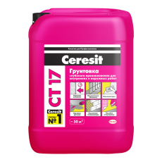 Грунтовка Церезит CT17 (Ceresit CT17) для укрепления и импрегнирования оснований, 5л