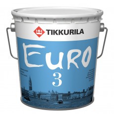 Краска Евро MATT 3 База С 9,0л латексная, для внутренних работ, глубоко матовая Тиккурила