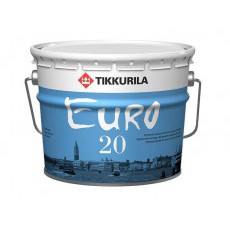 Краска Евро 20 База С 9,0 латексная, для внутренних работ, глянцевая Тиккурила