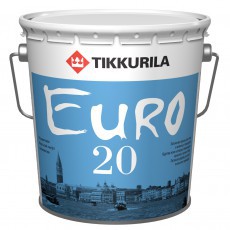 Краска Евро 20 База С 2,7л латексная, для внутренних работ, глянцевая Тиккурила