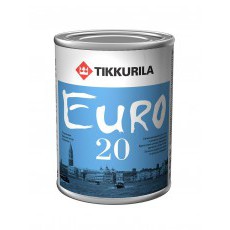 Краска Евро 20 База С 0,9л латексная, для внутренних работ, глянцевая Тиккурила